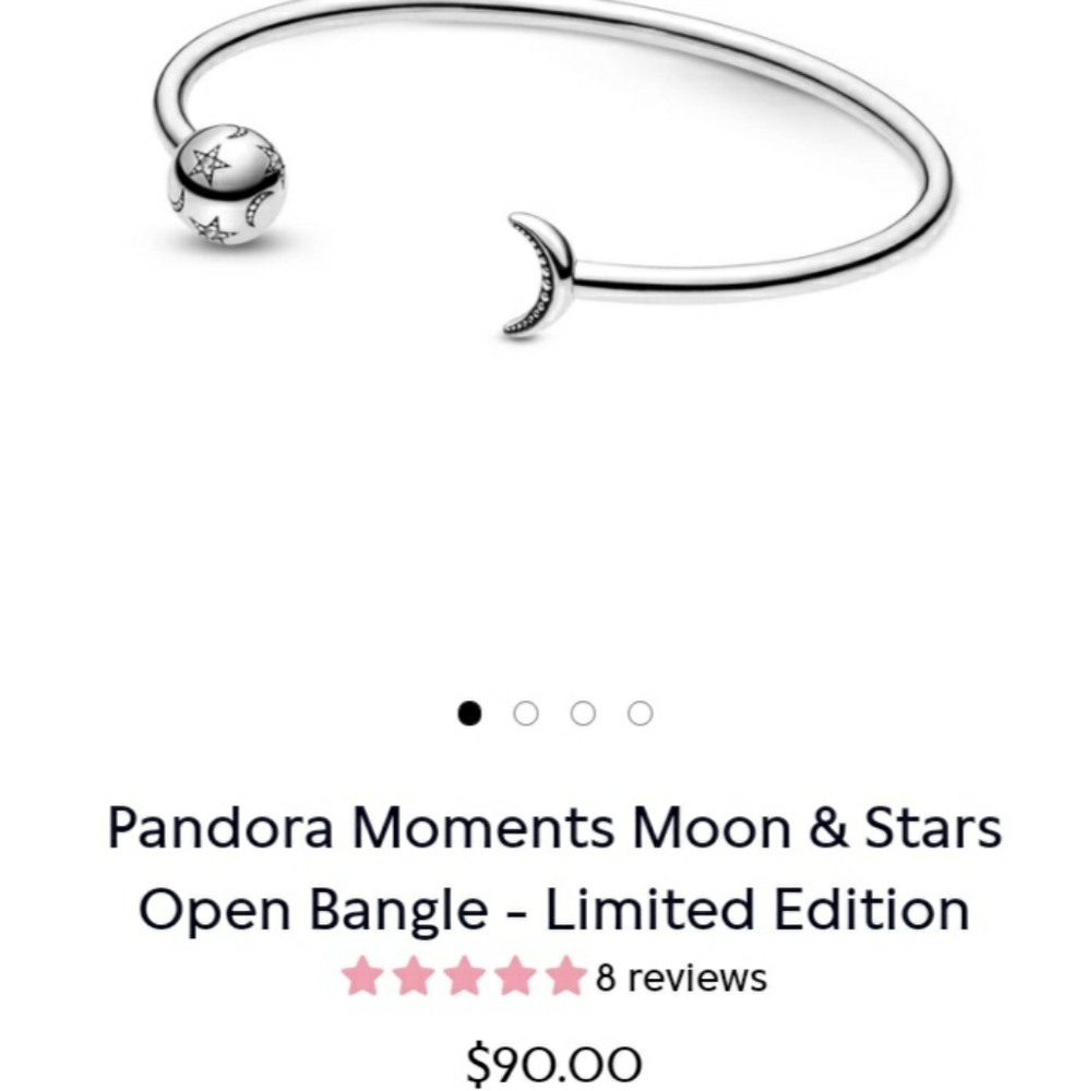 Pandora Silver Moon & Stars Open Bangle